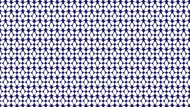 geometric pattern with flower pattern design premium vector