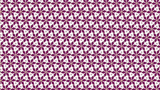 geometric pattern with flower pattern design premium vector