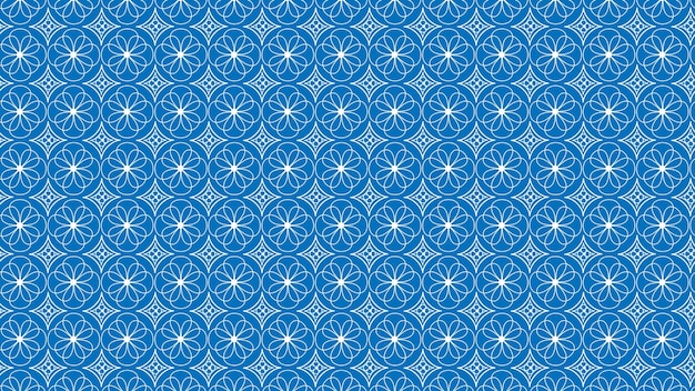 geometric pattern with flower pattern design premium vector