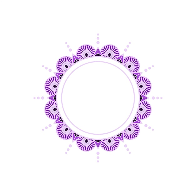 Geometric Pink Mandala Frame with Circular Design