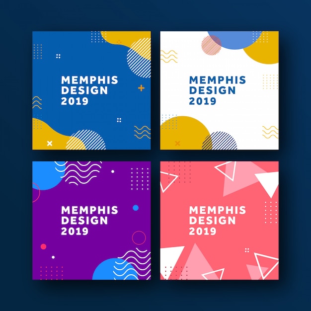 Geometric Poster Memphis Background 