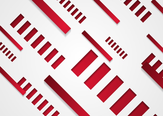 Geometric red grey tech abstract background