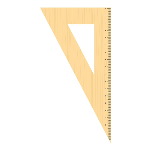 Geometric ruler icon Flat illustration of geometric ruler vector icon for web