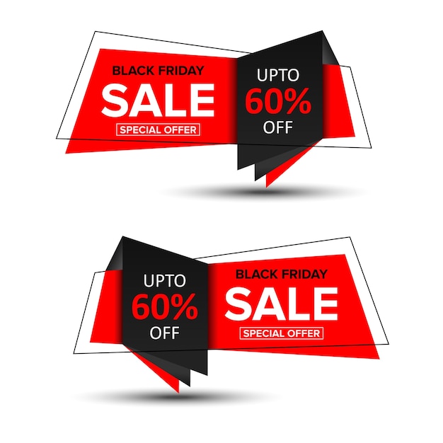 Geometric sale and promotional banners tags template design