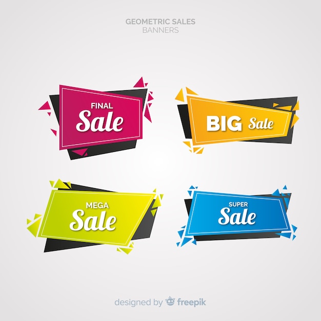 Geometric sales banners