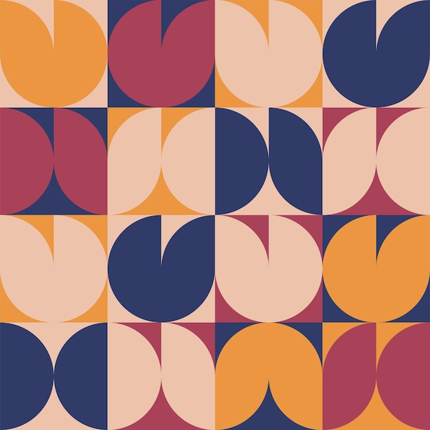 Geometric, seamless mosaic pattern.