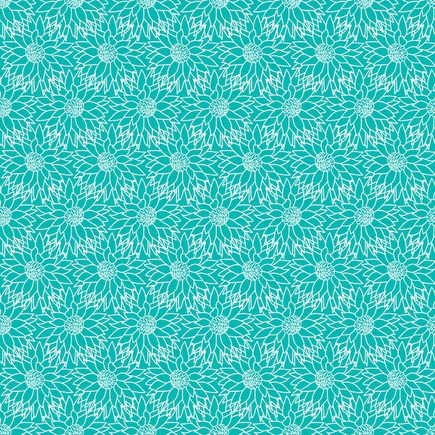 Geometric seamless pattern with flowers.