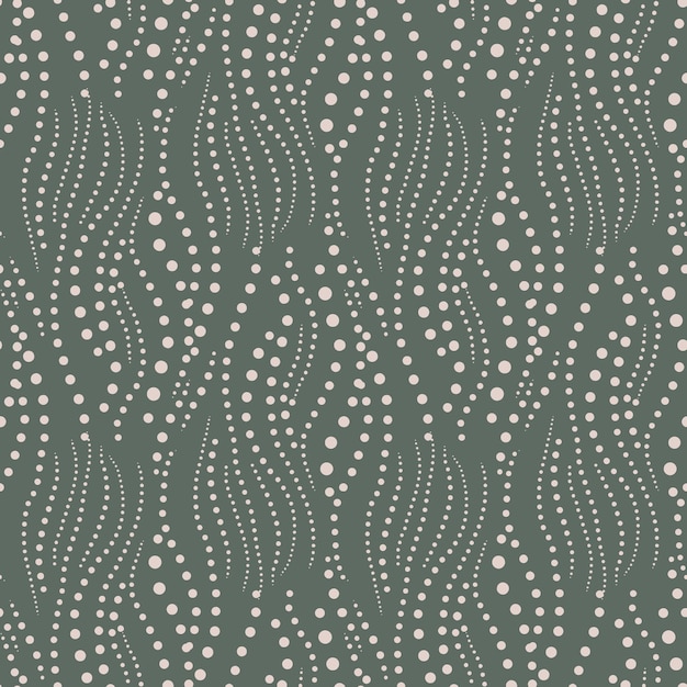 Geometric seamless pattern with waves from round elements Vector