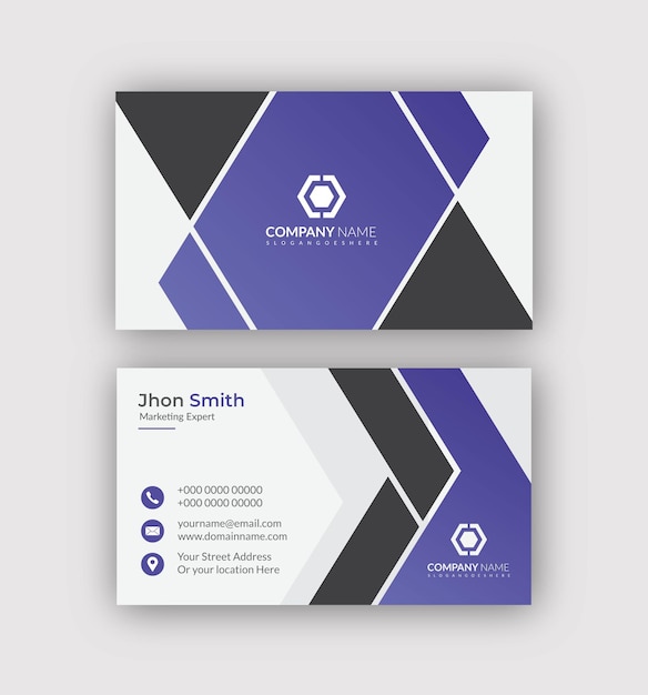 Geometric shape corporate business card template