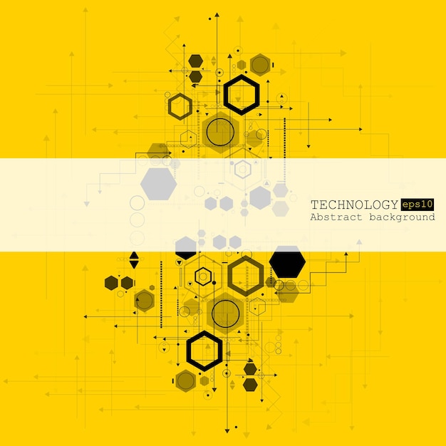 geometric shapes abstract hitech engineering technology concept Vector illustration   EPS 10