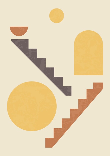 Geometric shapes, architecture poster abstract illustration