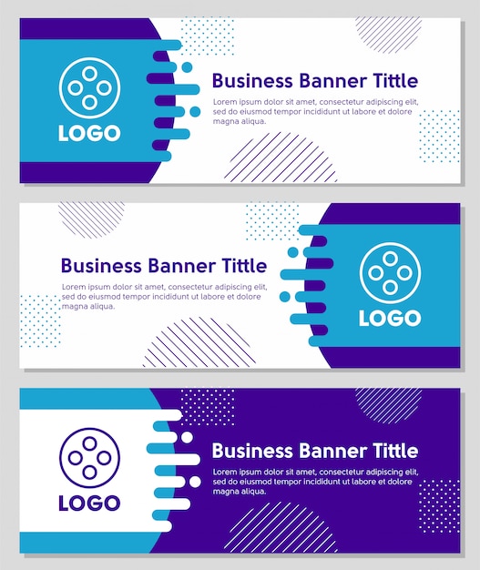 Vector geometric shapes business banner