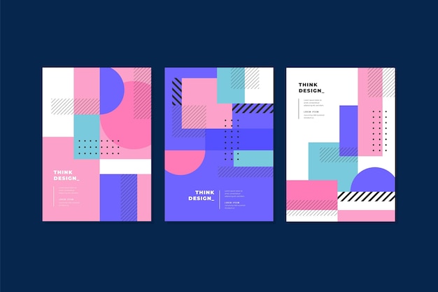 Geometric shapes cover pack