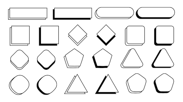 Geometric shapes element design set Symbol with shape and line geometric design