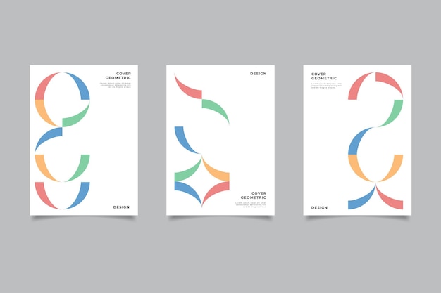 geometric simple business cover design collection