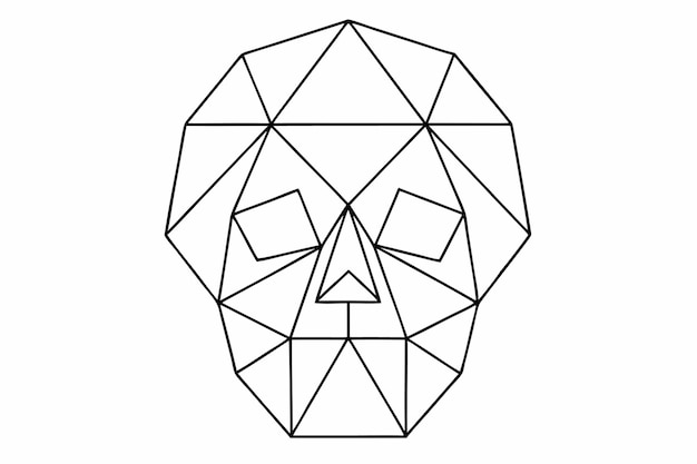 Vector geometric skull patterns vector illustration