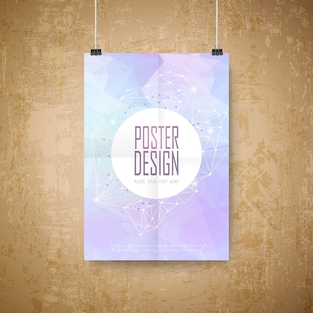 Geometric style background design poster