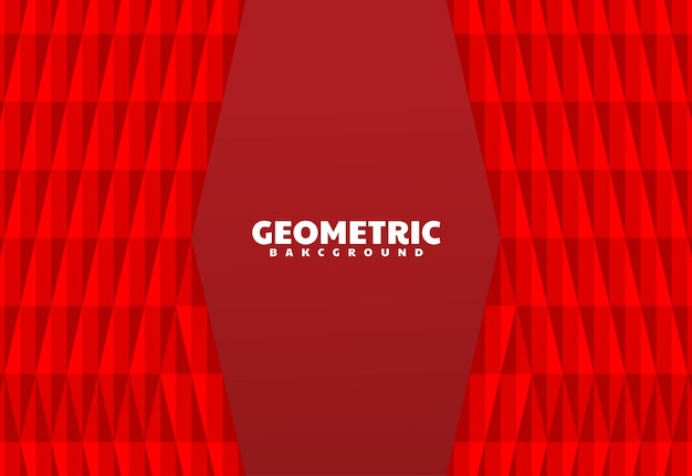 Geometric style pattern transition red color transition background