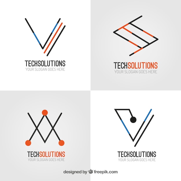 Geometric technology logos