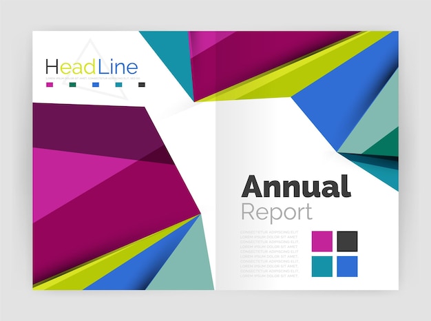 Geometric triangle business brochure template