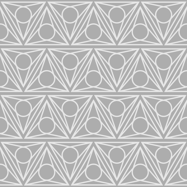 Geometric triangle tribes seamless pattern