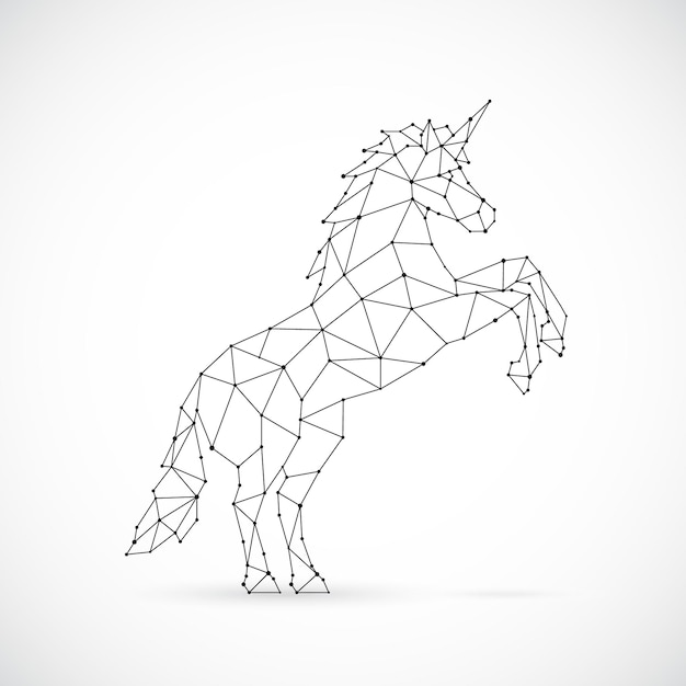 Geometric Unicorn silhouette Image of Unicorn