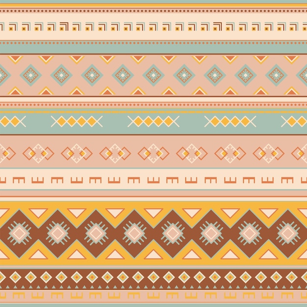 Geometric vector seamless pattern in ethnic style Textile printing Mexican style