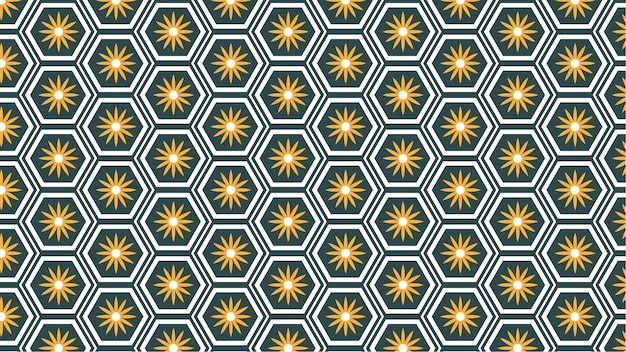 geometric and vintage ornamental flower pattern free vector