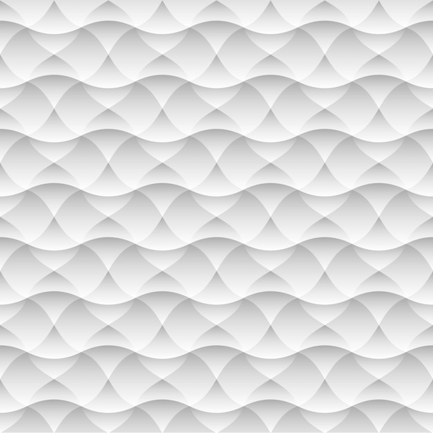 Geometric white seamless pattern background of abstract waves