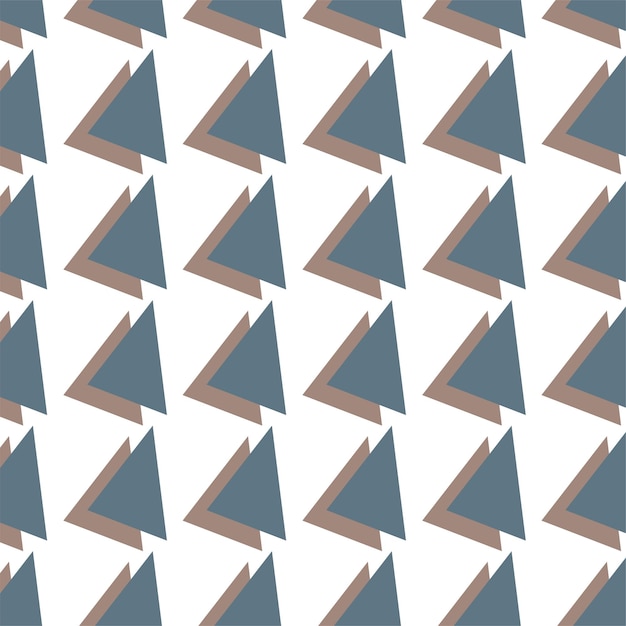 Geometrical Pattern In Blue And Brown Colors Triangles On White Background Vector Illustration