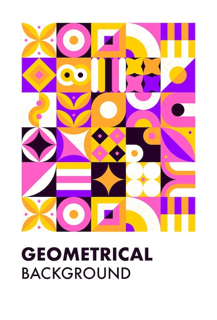 Vector geometrical pink poster