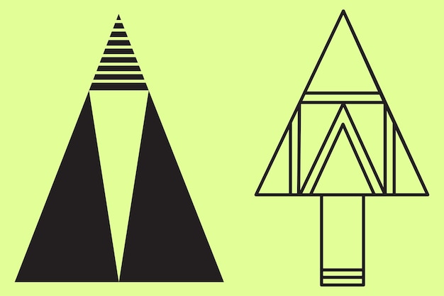 Vector geometry christmas tree