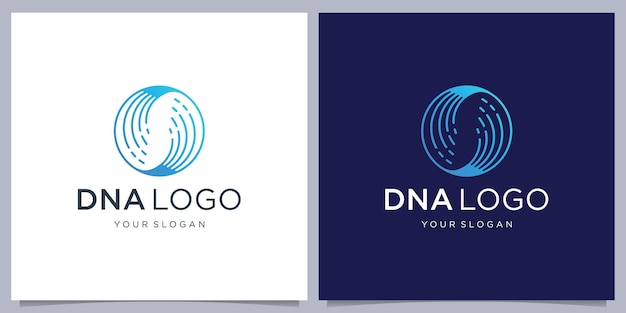 geometry Circular DNA logo design templateicon for science technology