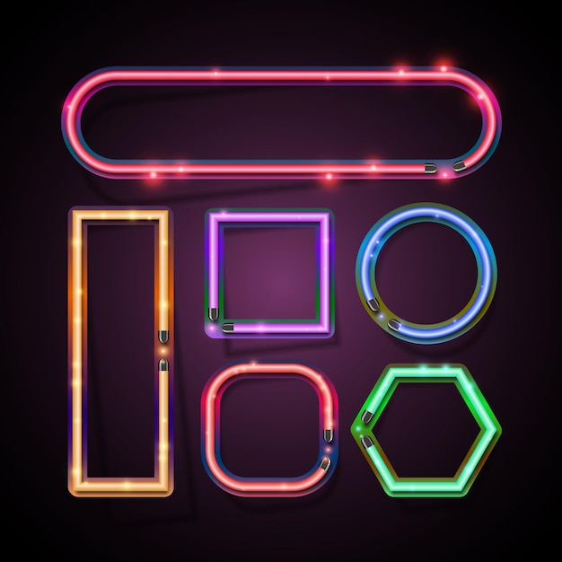 Geometry neon banner Retro banner