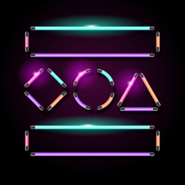 Geometry neon banner