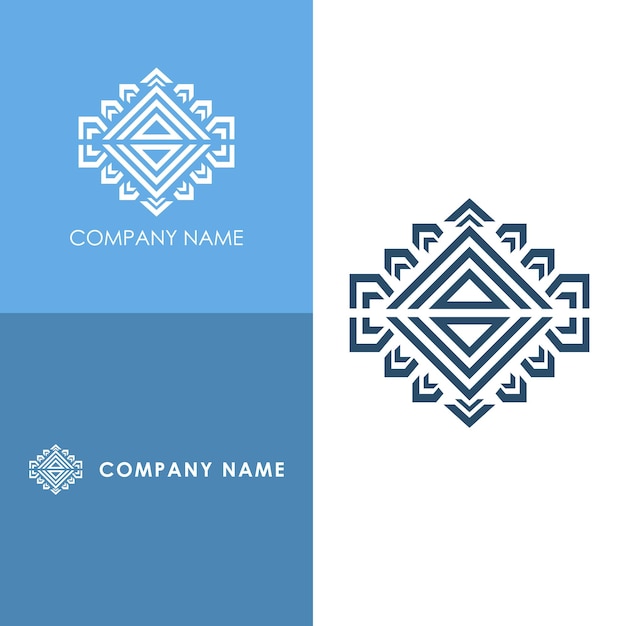 Geometry Shape Company Logo Set Pro Vector