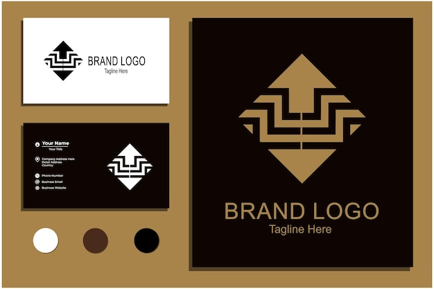 geometry vector for logo concept with business card