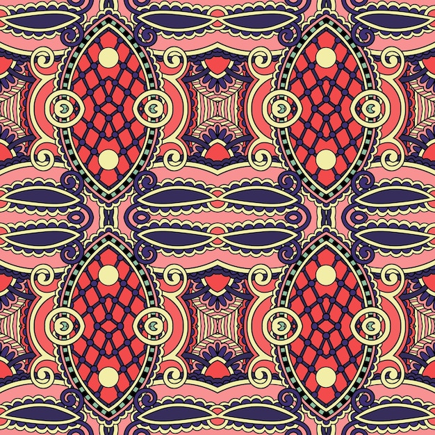 Geometry vintage floral seamless pattern