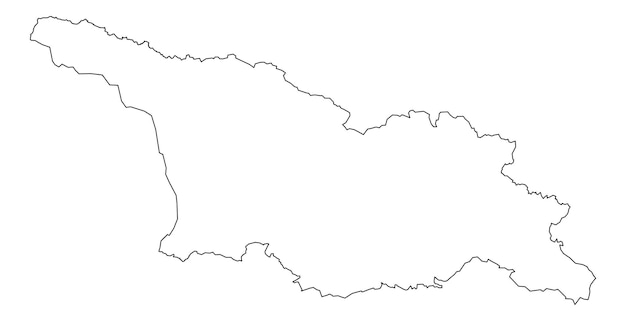 georgia Map design outline Map illustration