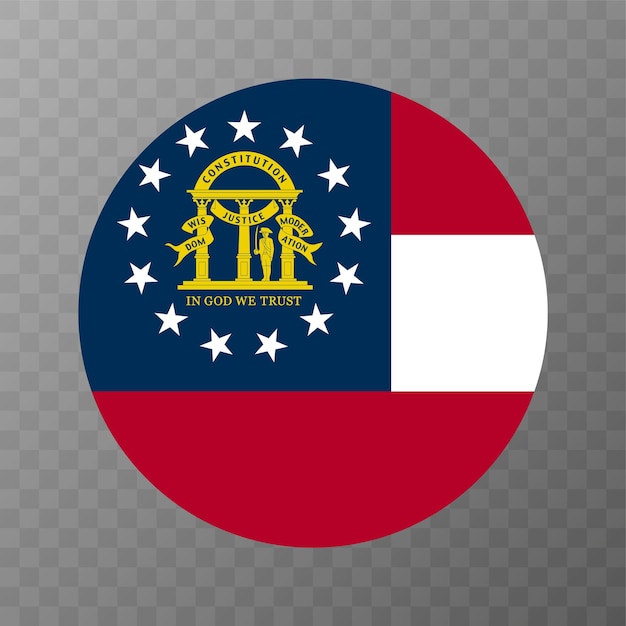 Georgia state flag Vector illustration