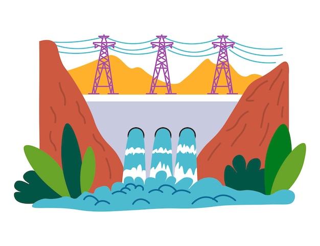 Geothermal energy dam power of flowering water