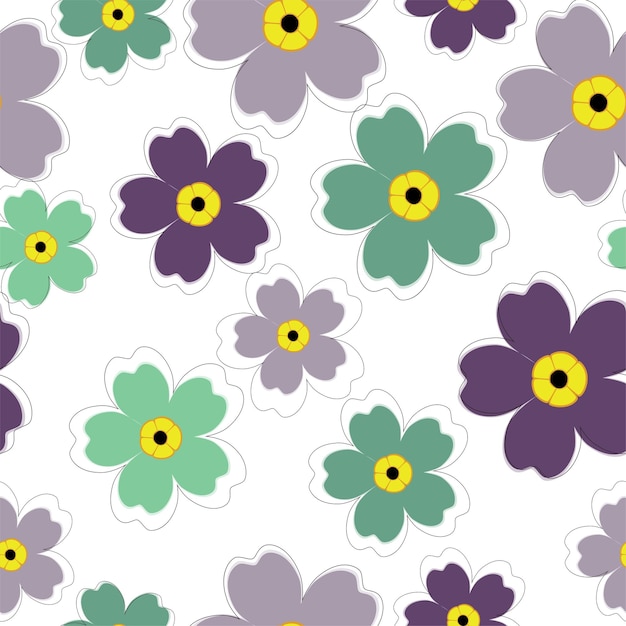 Gerbera seamless pattern floral background