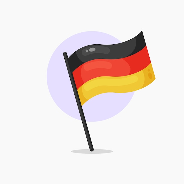 German flag icon cartoon style illustration