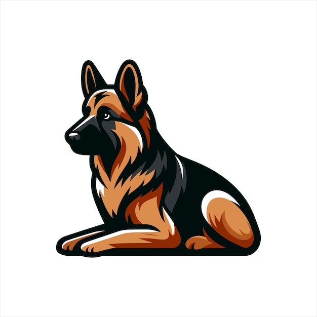 German Shepherd Color Peeking Dogs Color image of a dogs head isolated on a white background Dog p