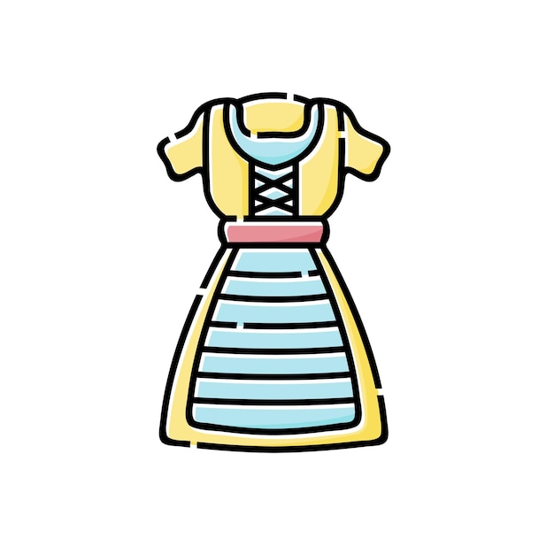 German women's clothing icon design German women's clothing icon symbol