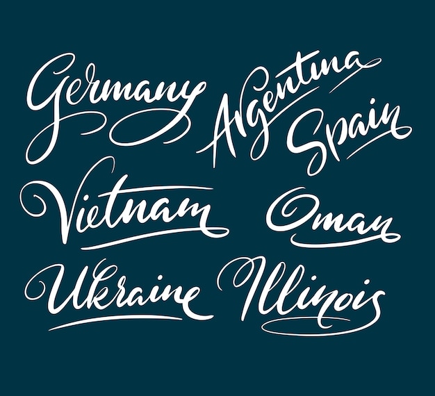 Germany and argentina handwriting calligraphy