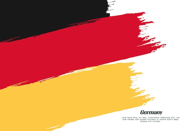 Germany flag brush concept Flag of Germany grunge style banner background