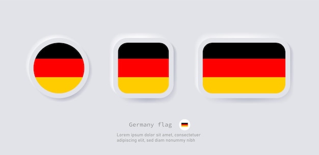 Germany flag icon european country national flags for europe countries neumorphism language buttons