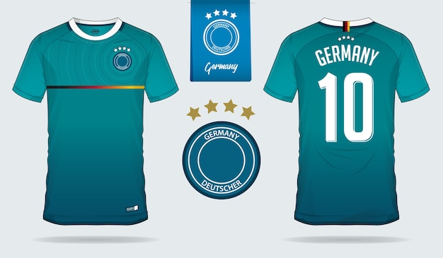 Germany soccer jersey or football kit template design.