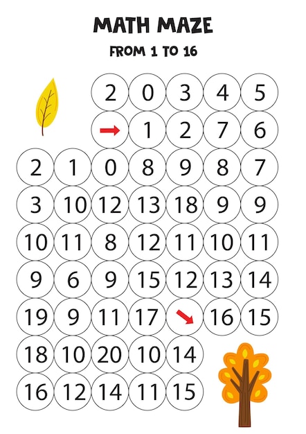 Get autumn leaf to the autumn tree by counting to 16